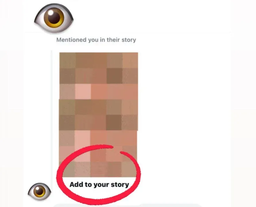 Add to your story when tagged
