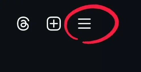Open profile menu from top-right