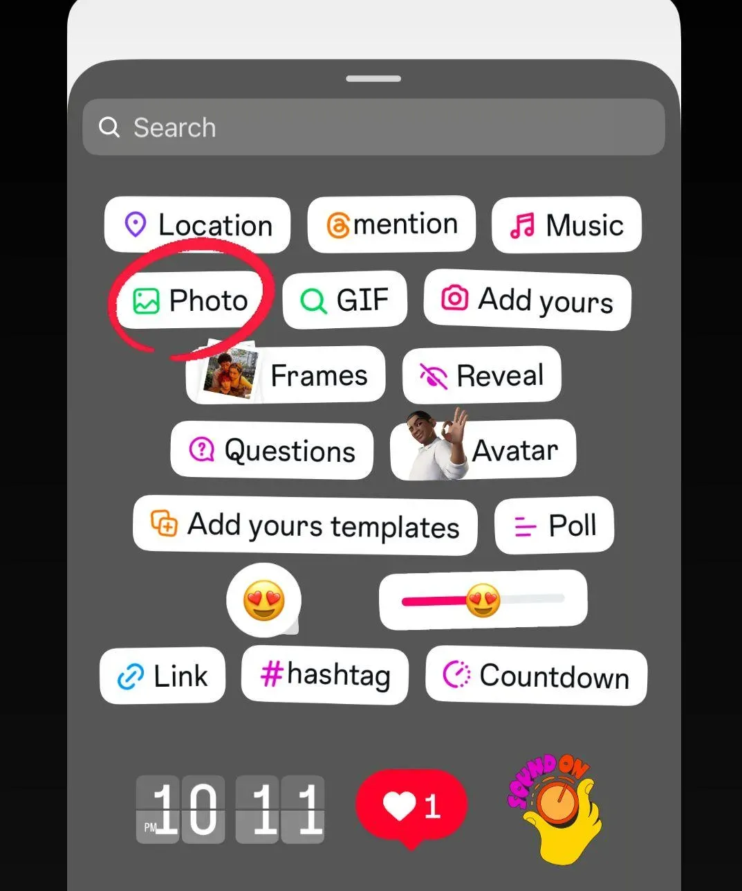 Add floating photo on a colored background